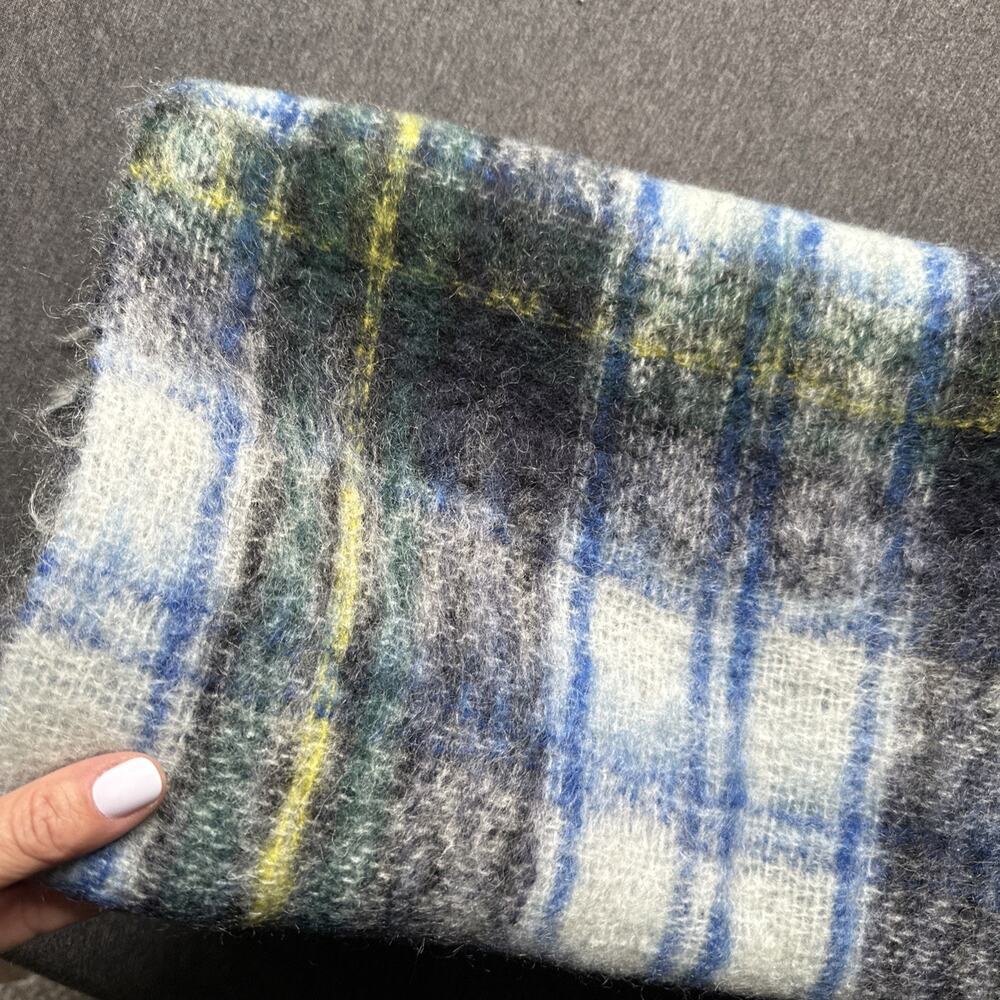 Vintage Glentana Scotland Mohair Wool Shawl Scarf 72x17 Fringe Gordon Tartan - Picture 7 of 7
